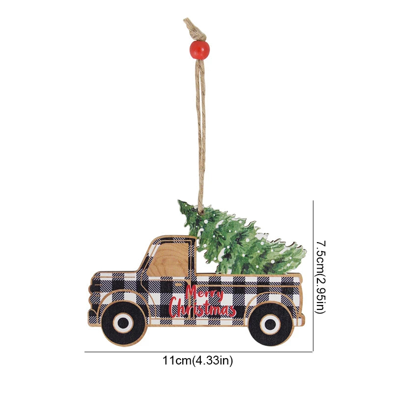 Wooden Christmas Tree Desktop Ornament