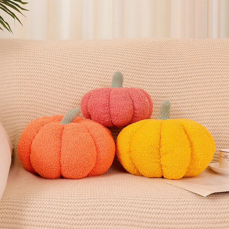 Pumpkin Shaped Plush Throw Pillow