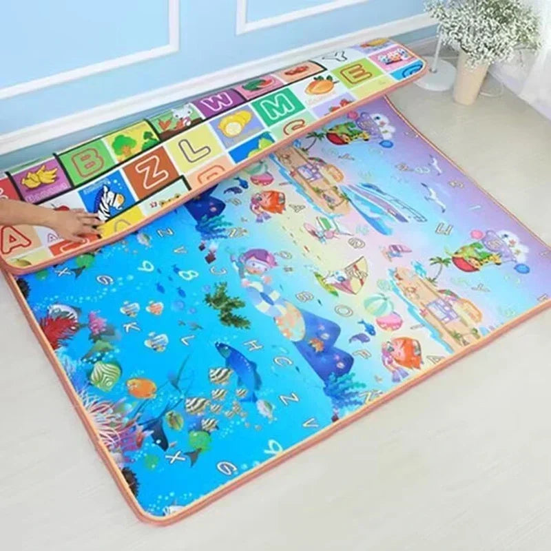 Foldable Double-Sided Baby Play Mat – Soft Foam Educational Rug