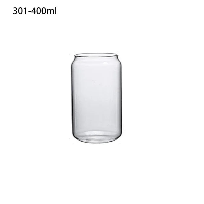 Clear glass with capacity label on a white background
