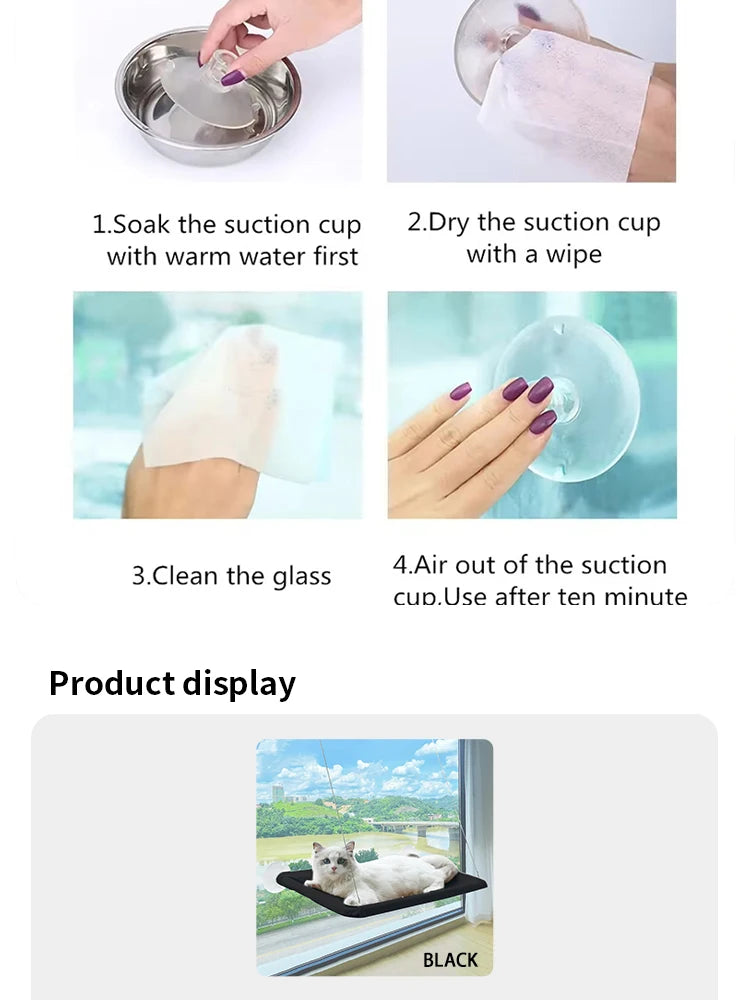 Ultra-Soft Pet Window Hammock Bed