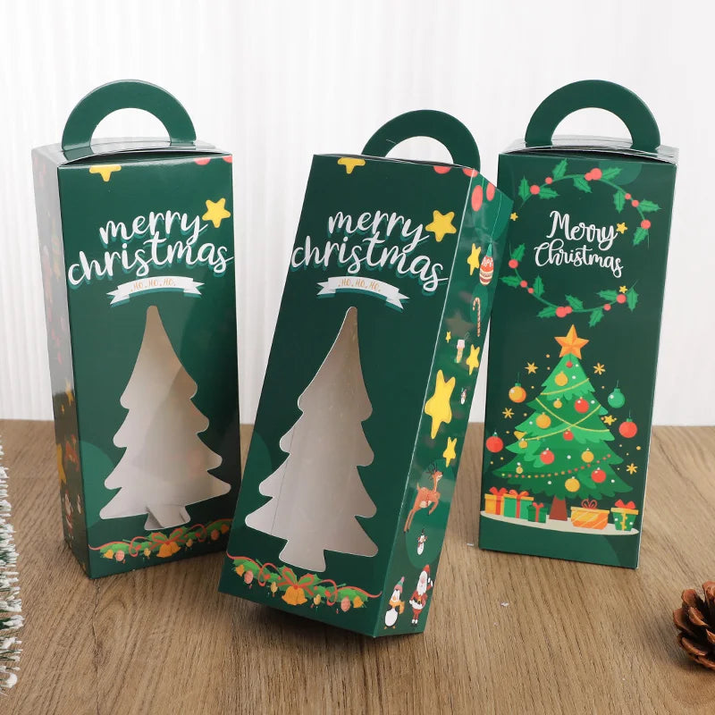 Christmas Tree Gift Boxes with Clear Window