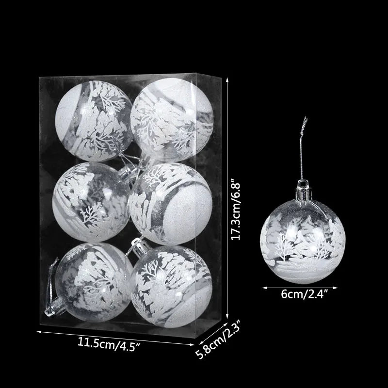 Clear Hanging Baubles for Christmas Tree Decoration
